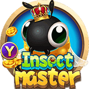 Insect Master online slot game at MRATM88 featuring crowned King Bee character