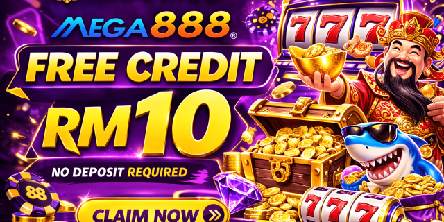 mega888 free credit rm10 at mratm88
