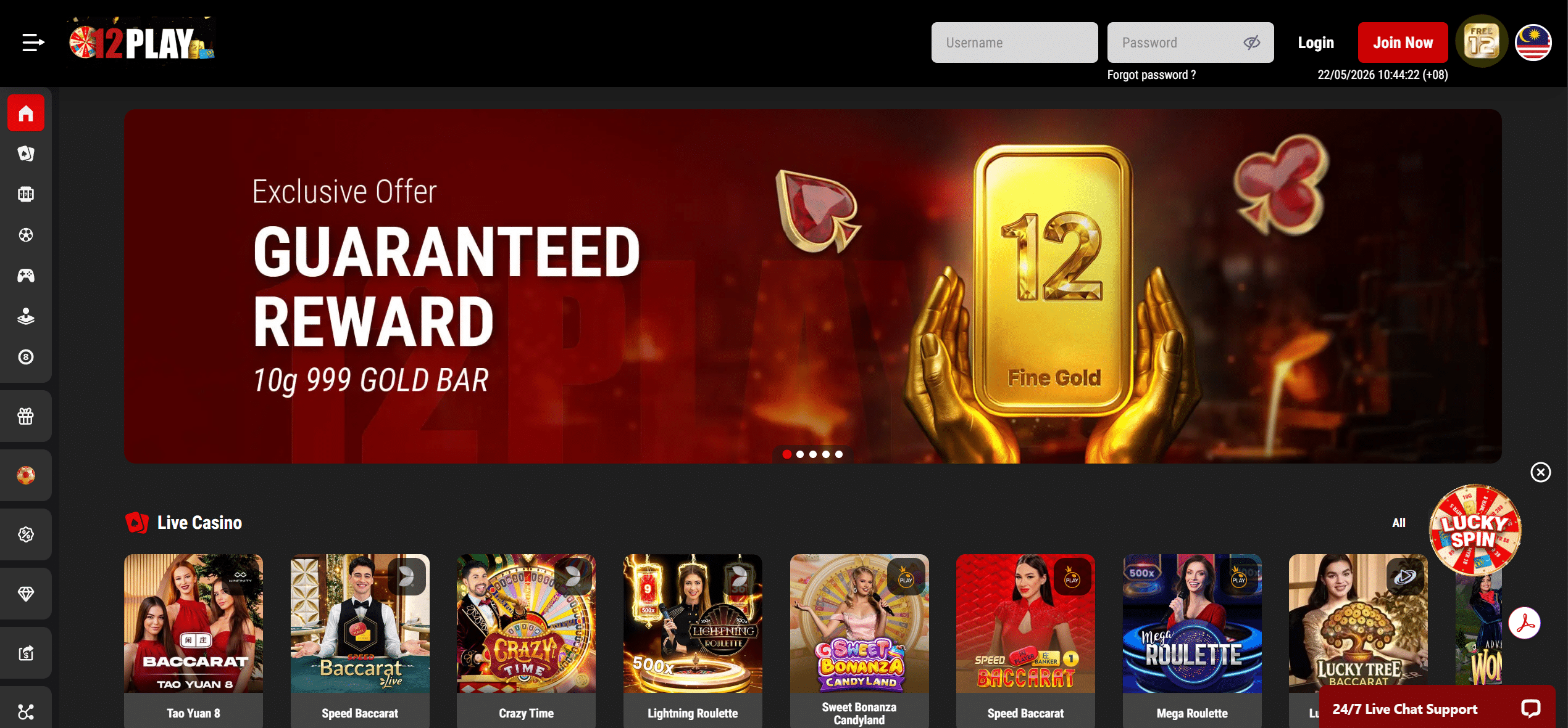 12play online casino homepage