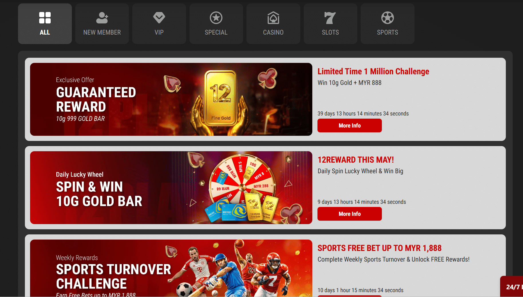 12play online casino promotions