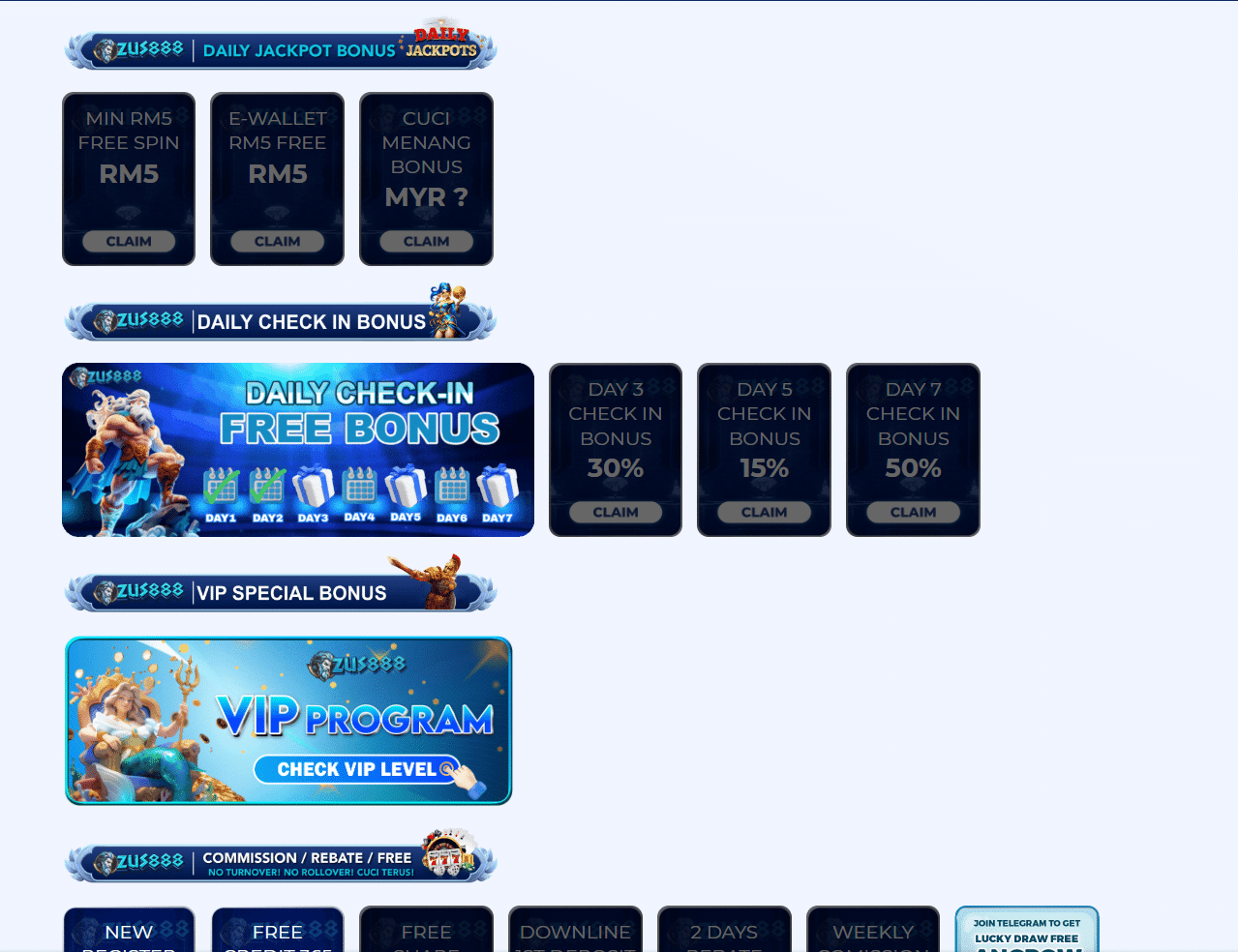 zus888 online casino promotions