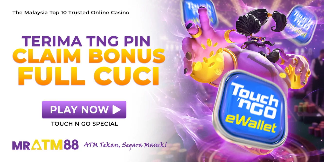 MRATM88 Terima TnG PIN claim bonus full cuci Touch n Go promo banner - mratm88-my.io